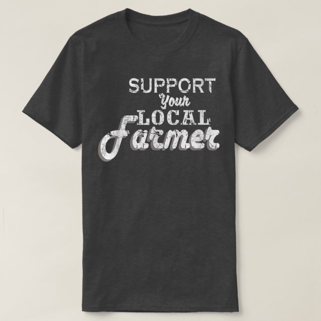 Camiseta Apoiar os seus agricultores locais826 (Frente do Design)