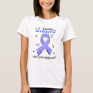 Camiseta Apoiar Presentes de Guerreiro de Miosite
