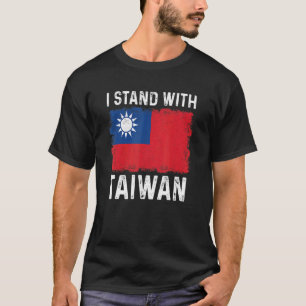 Camiseta Apoiar Taiwan I com pavilhão taiwanês