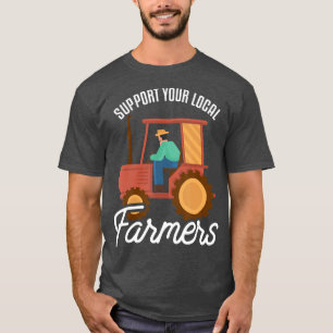 Camiseta Apoie a Fazenda de Agricultura dos Agricultores Lo