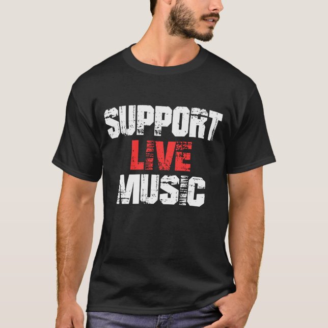 Camiseta Apoie a Música Ao Vivo (Frente)