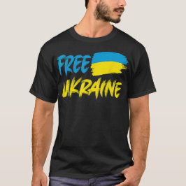 Camiseta Apoie a Ucrânia Eu Estou Com a Bandeira da Ucrânia