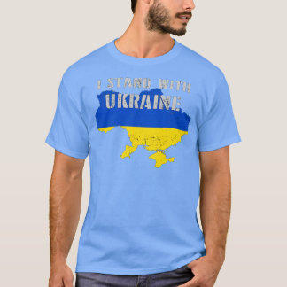 Camiseta Apoie a Ucrânia Eu Estou Com a Ucrânia