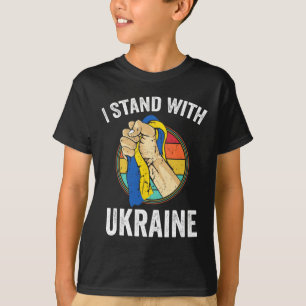 Camiseta Apoie a Ucrânia Eu Estou Com a Ucrânia Retro Ucran