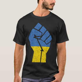 Camiseta Apoie a Ucrânia Fique Com a Bandeira Ucraniana da 