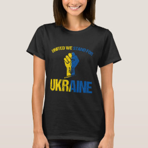 Camiseta Apoie a Ucrânia - Unidos Nós Estamos pela Ucrânia