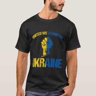 Camiseta Apoie a Ucrânia - Unidos Nós Estamos pela Ucrânia