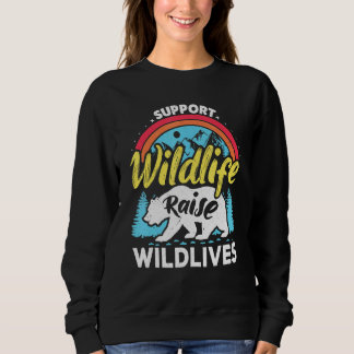 Camiseta Apoie a Vida Selvagem Criar Meninos Crianças Selva