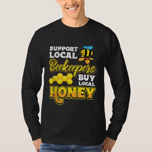 Camiseta Apoie Apicultores Locais Compre Mel Local Salve Os (Frente)