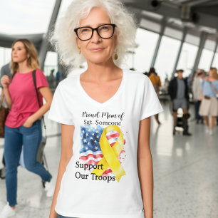 Camiseta Apoie as nossas tropas - Fita de Sensibilização Am