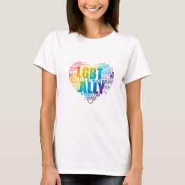 Camiseta Apoie e seja um aliado à comunidade de LGBT!