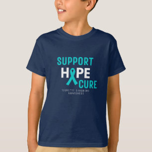 Camiseta apoie esperança cura a síndrome de tourette crianç