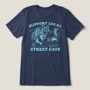 Camiseta Apoie Gatos de Rua Mapache Gambá Cangambá