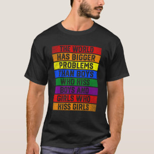 Camiseta Apoie LGBT O Mundo Tem Problemas Maiores Do Que Ga
