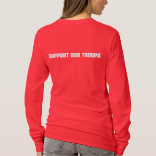 Camiseta Apoie nossas tropas - branco