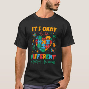 Camiseta Apoie o Autismo É okay ser diferente Autismo