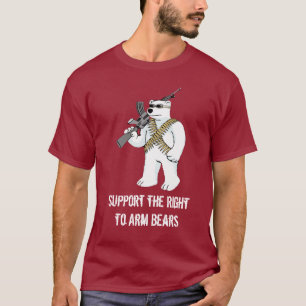 Camiseta Apoie o direito de armar ursos