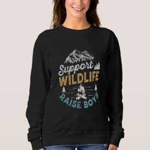 Camiseta Apoie os Wildlife Raise Boys Mãe Pais Pais