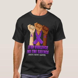 Camiseta Apoie Pare a Violência e Silencie a Violência Domé