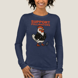 Camiseta Apoie Polinizadores Galo Legal de Jaqueta de Couro