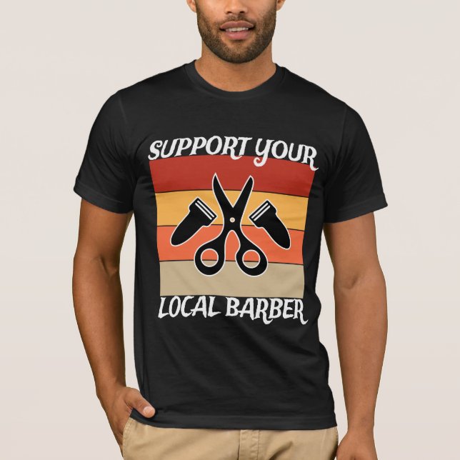 Camiseta Apoie Seu Barbeiro Local (Frente)
