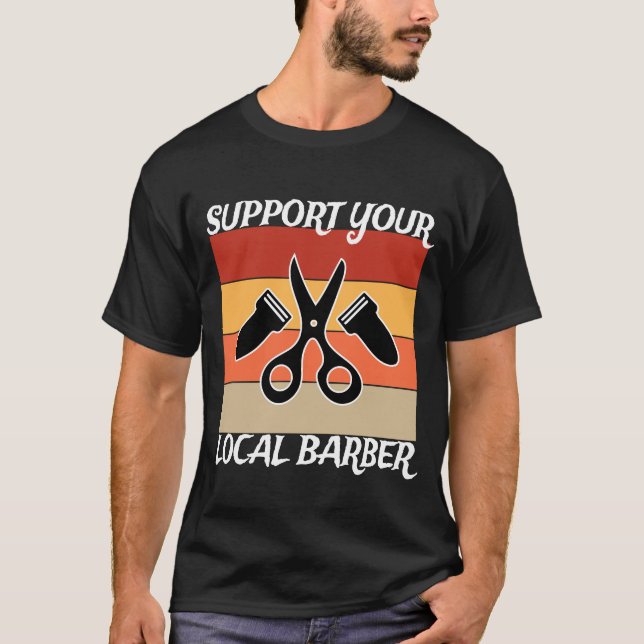 Camiseta Apoie Seu Barbeiro Local (Frente)