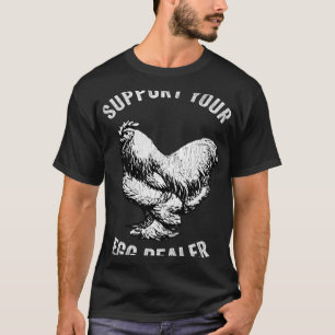 Camiseta Apoie seu comerciante de ovos Fazendeiro de ovos