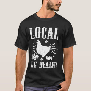 Camiseta Apoie Seu Fornecedor Local de Ovos Bandeira Americ