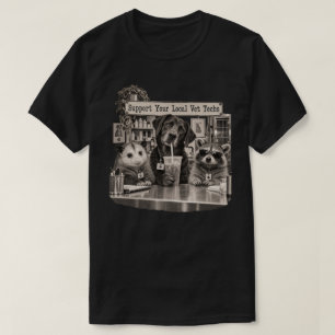 Camiseta Apoie Seus Técnicos Veterinários Local Raccoon Gam