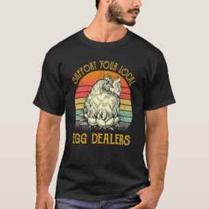 Camiseta Apoie Seus Vendedores de Ovos Agricultores Galinha