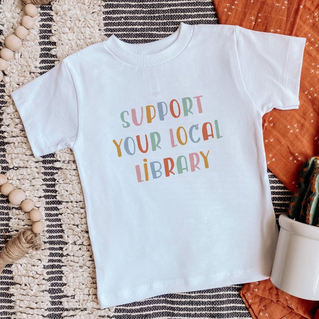 Camiseta Apoie Sua Biblioteca Local (Criador carregado)