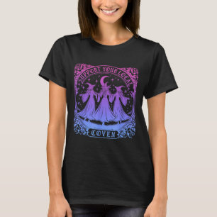 Camiseta Apoie sua coven local bruxa engraçada halloween