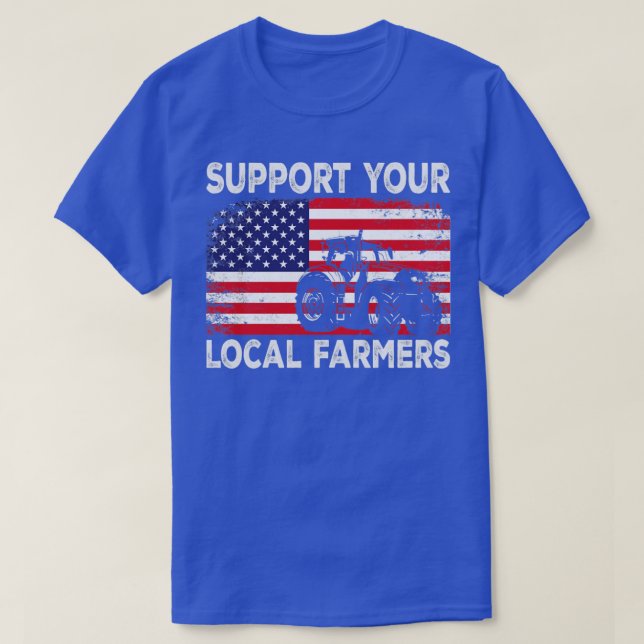 Camiseta Apoie Sua Fazenda De Agricultores Locais Fa Patrió (Frente do Design)