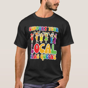 Camiseta Apoie sua Rainha Drag Local Transgênero Arco-íris