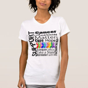 Camiseta Apoie toda a consciência dos canceres