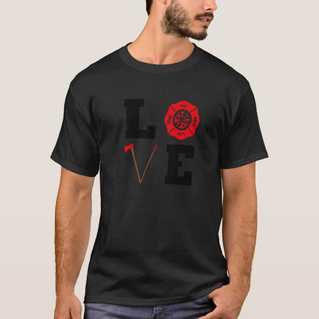 Camiseta Apoio a Bombeiros Curtos de Amor (Frente)