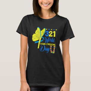 Camiseta Apoio à Borboleta de Sensibilização para a Síndrom