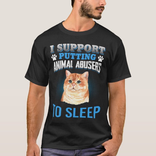 CAMISETA APOIO A COLOCAR ABUSOS ANIMAIS PARA DORMIR (Frente)