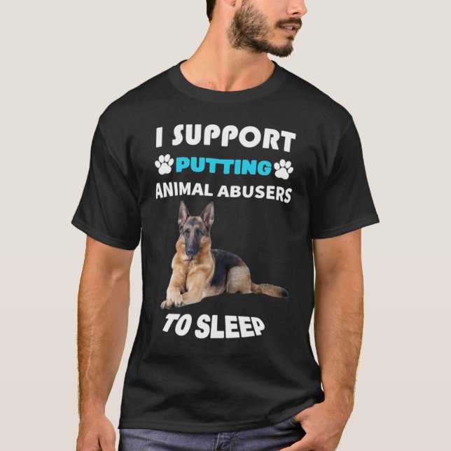 CAMISETA APOIO A COLOCAR ABUSOS ANIMAIS PARA DORMIR (Frente)