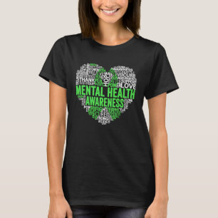 Camiseta Apoio à Conscientização da Fita Verde da Saúde Men