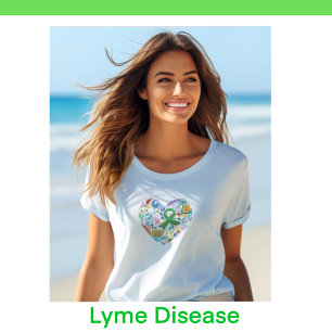 Camiseta Apoio à doença de Lyme e sensibilização, mulheres