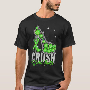 Camiseta Apoio à Faixa Brilhante da Saúde Mental Esmagadora