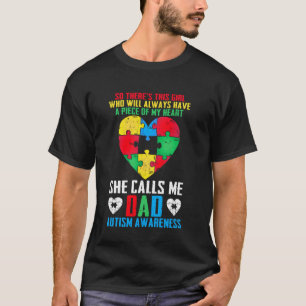 Camiseta Apoio à Família Autista Ele Me Chama de Pai Consci