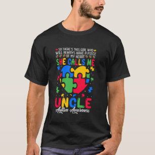 Camiseta Apoio à Família Autista Ele Me Chama de Tio Autism