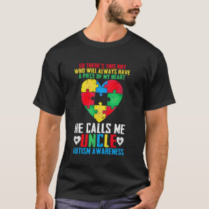 Camiseta Apoio à Família Autista Ele Me Chama de Tio Consci