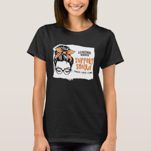 Camiseta Apoio a leucemia Squad Messaging Bun para Mãe Irmã