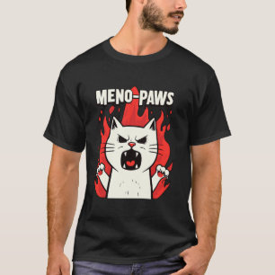 Camiseta Apoio à Menopausa Mudanças de Humor Gata Mulheres