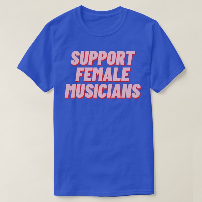 Camiseta Apoio a mulheres músicas (Frente do Design)