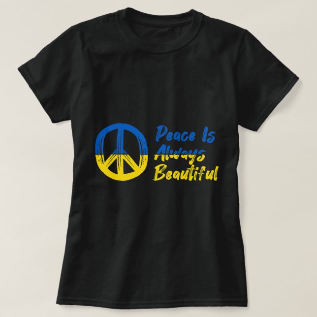 Camiseta Apoio à Paz e à Ucrânia (Frente do Design)