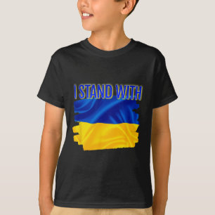 Camiseta Apoio à Paz Mundial Bandeira Ucraniana Eu Apoio a